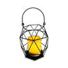 "ROSA" Metal Diamond Lantern with Solar LED Candle