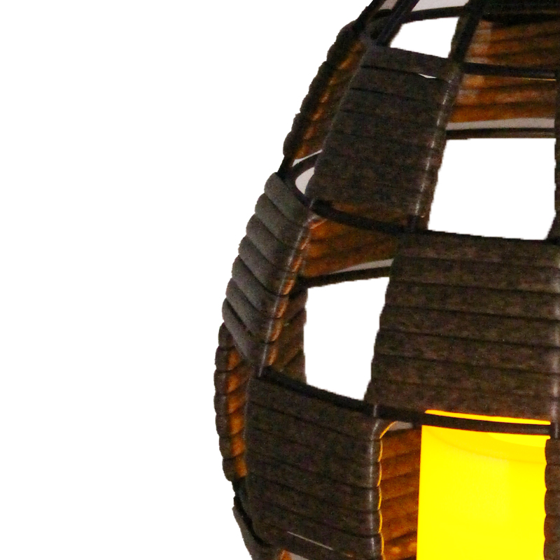 "Flat knit" Solar Metal Lantern