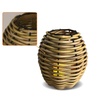 "MARTIN" Battery Operated Rattan Lantern with Battery LED Candle, Extra Large
