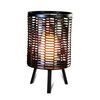 "SABA" Battery Operated Rattan Lantern with Battery LED Candle