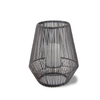 "Rocklam" Iron-Rattan Lantern with Solar LED Candle ，Small