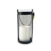 ''Reno'' iron-Glass Lantern with Battery LED Candle, Meduim