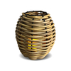 "MARTIN" Battery Operated Rattan Lantern with Battery LED Candle, Large