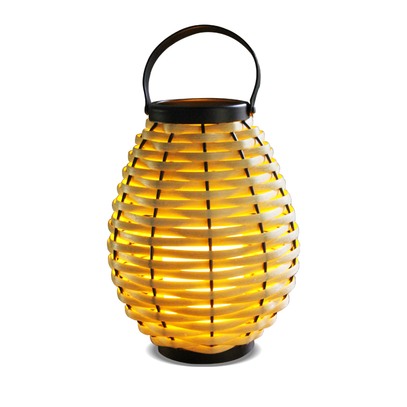 COSTA Rattan Lantern with Battery Operated LED Candle,Small