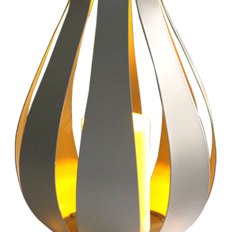 Solar “Pears Shaped” Metal Lantern ，Small