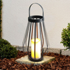 "FRESNO" Metal Lantern with Solar LED Candle