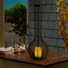 "HANFORD" Metal Lantern with Battery LED Candle ，Large