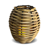 "MARTIN" Battery Operated Rattan Lantern with Battery LED Candle, Extra Large