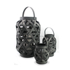 "Gila" Cross-Weaving Rattan Lantern with Battery LED Candle, Large
